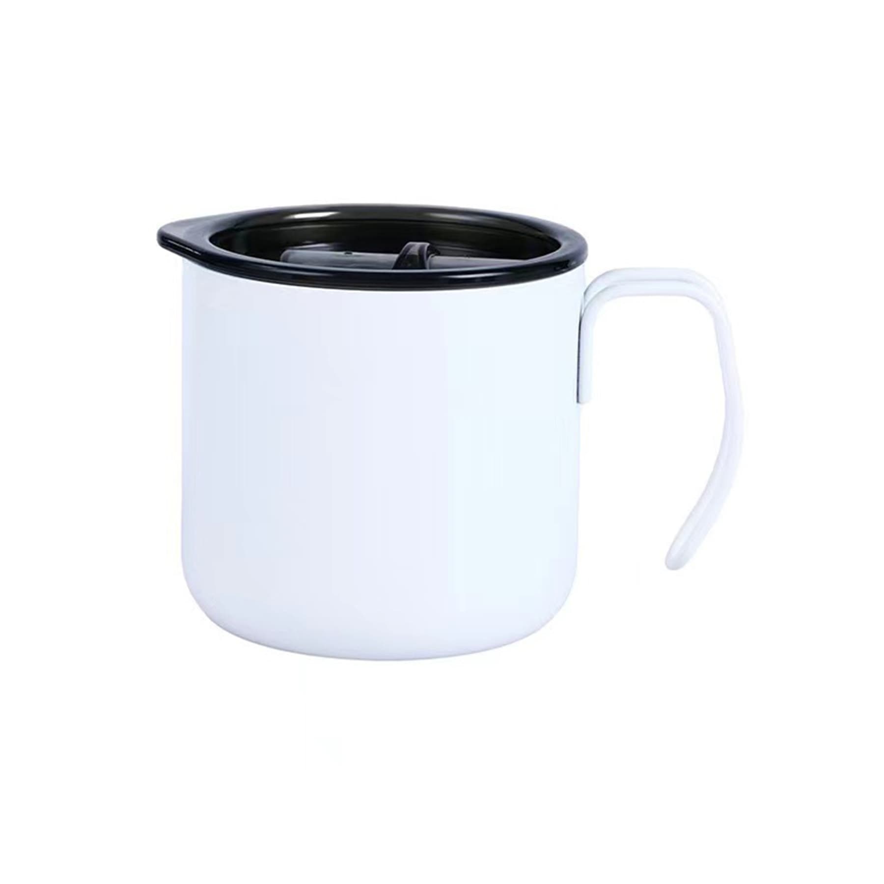 12 oz Stainless Steel Coffee Mug with Handle and Lid thumbnail 3