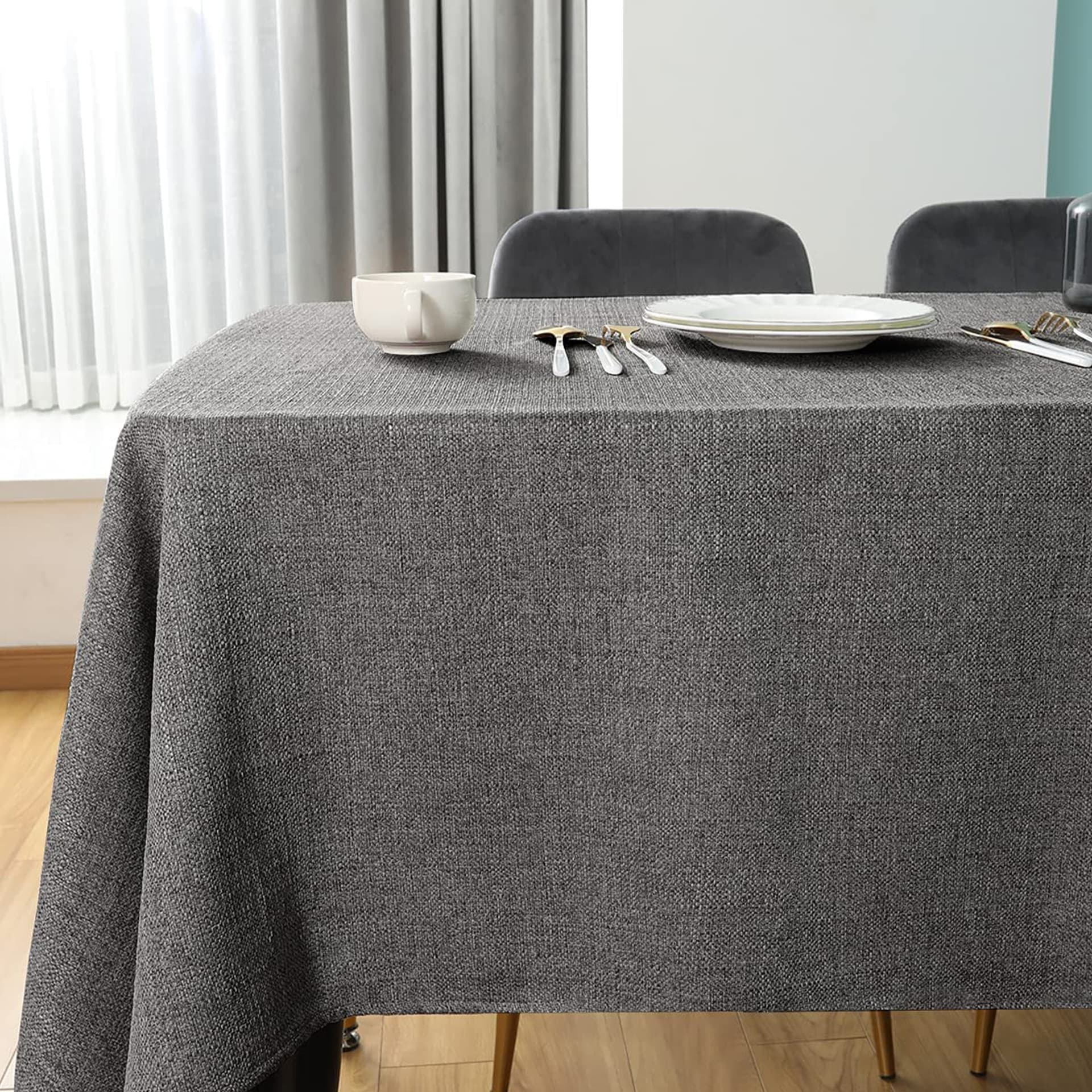Nature Faux Linen Tablecloths Rectangle thumbnail 4