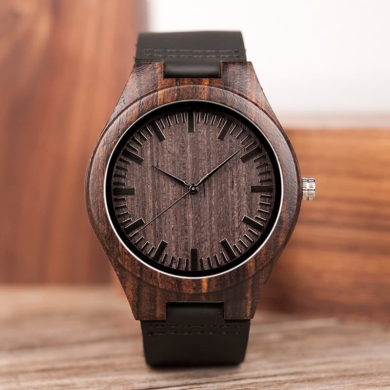 Wood Watch with Leather Strap thumbnail 4
