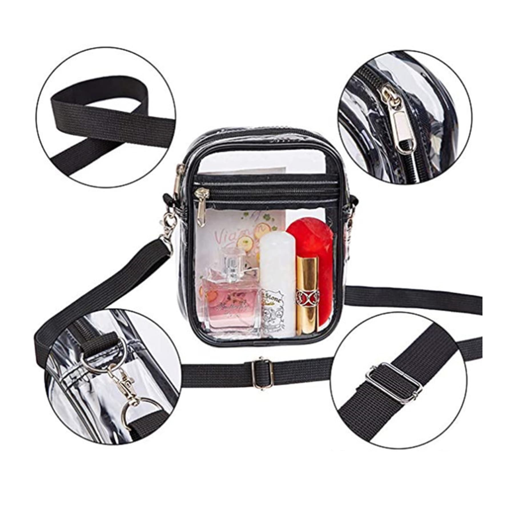 Clear Pvc Crossbody Purse Bag thumbnail 11