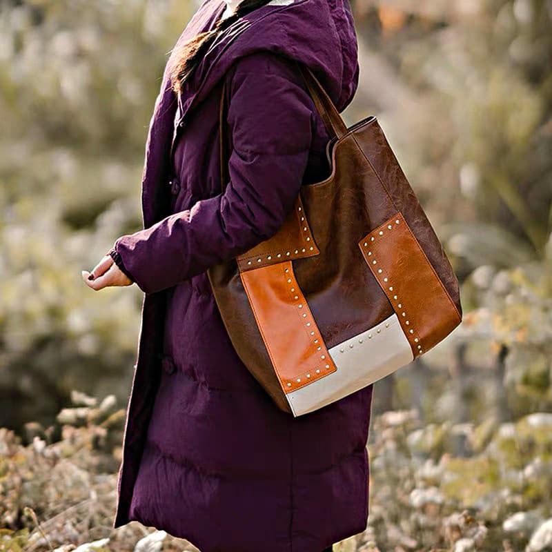 Large PU leather Tote Shoulder Bag thumbnail 4