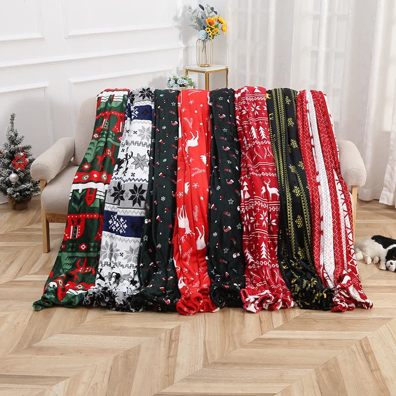 Christmas flannel blanket thumbnail 2
