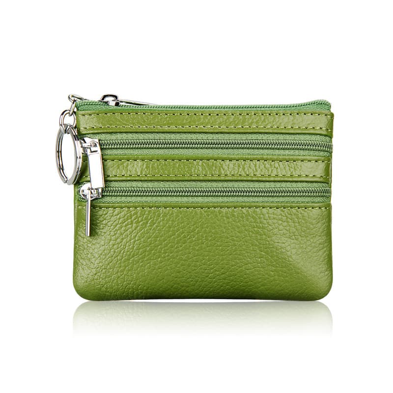 cowhide card money coin purses With Zipper Pocket thumbnail 6