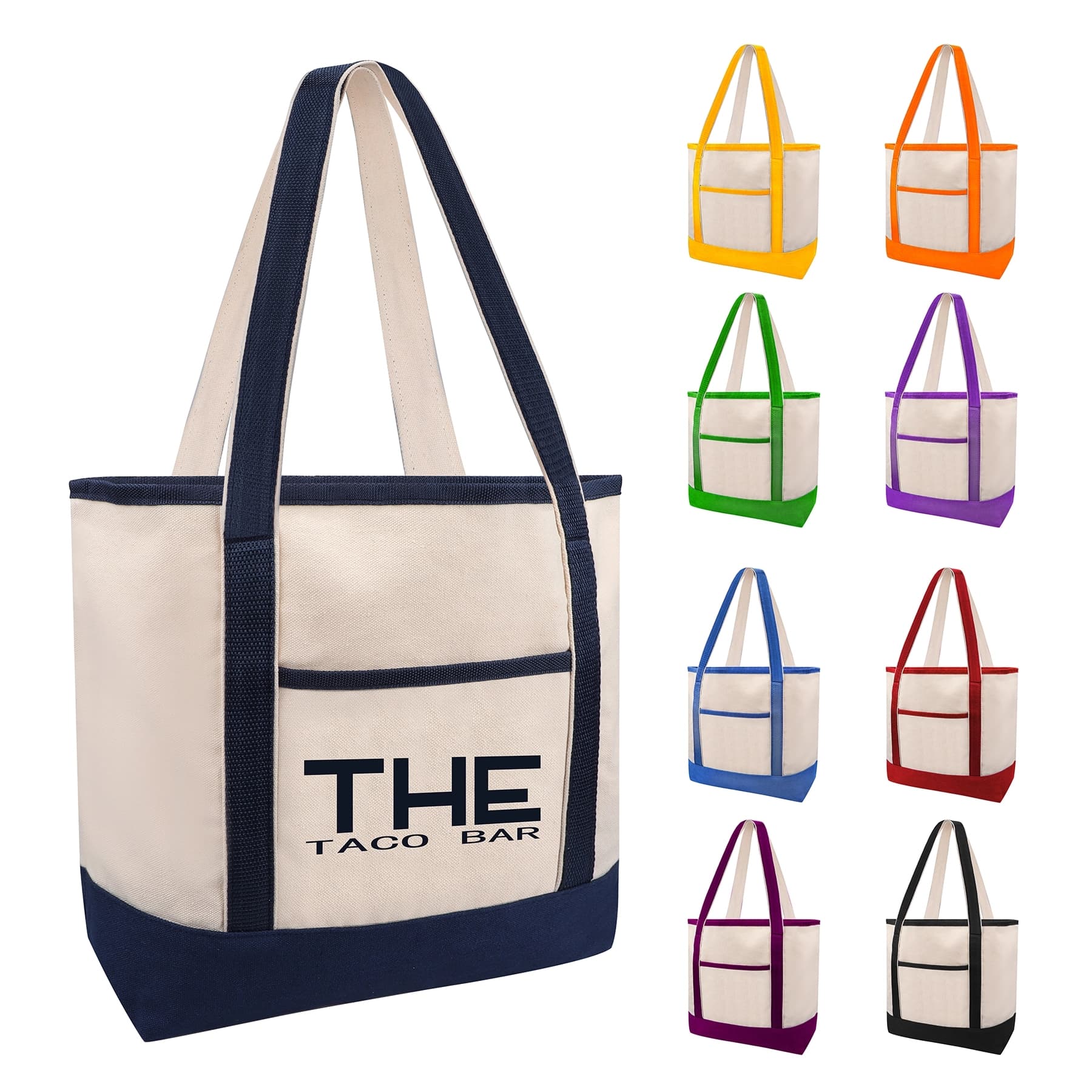 12oz. Natural Canvas Boat Tote w/ Reinforced Handle thumbnail 10