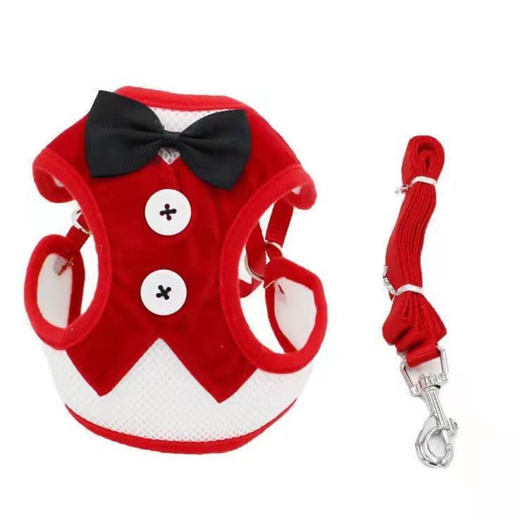 Elegant Bow Dog Collars Necktie Traction Rope Adjustable thumbnail 2