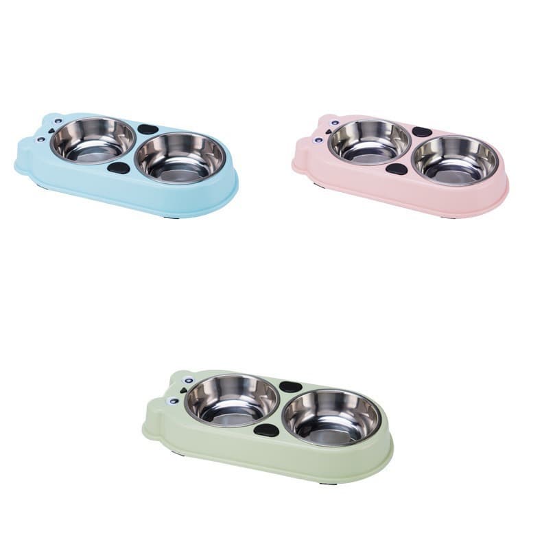 Dog Cat Double Premium Stainless Steel Pet Bowl thumbnail 3