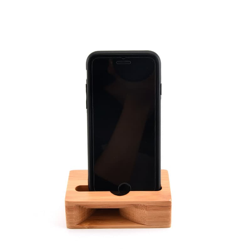 Bamboo Wooden Desktop Mobile Phone Speaker Holder thumbnail 5