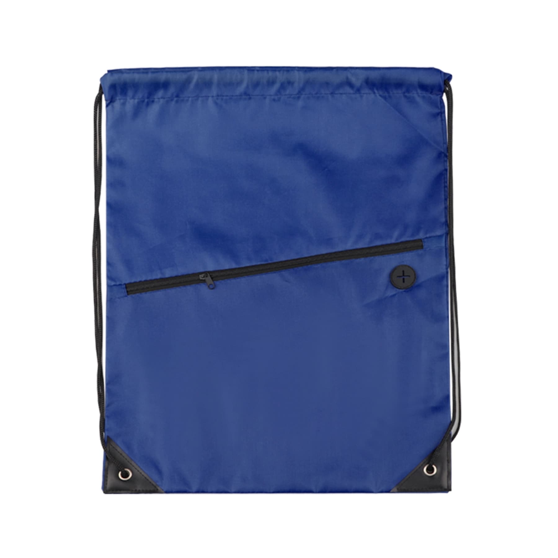 210D Drawstring Backpack w/ Zipper Pocket & Earbuds Slot thumbnail 6