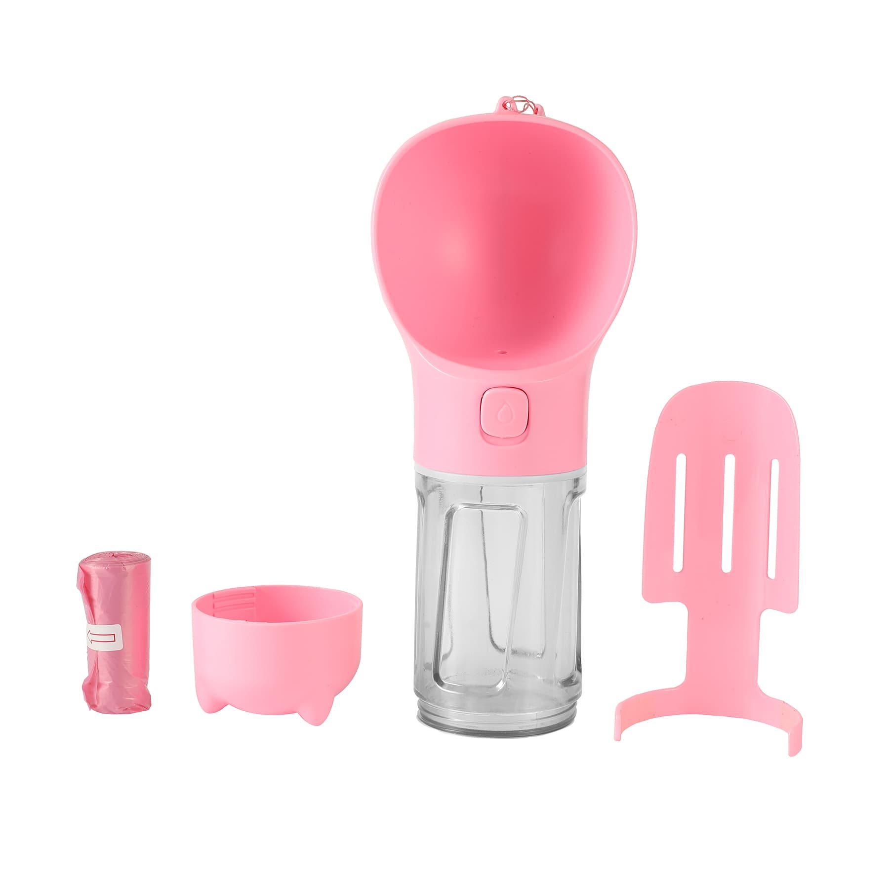 Portable 3 In 1 Pet Water Bottle Poop Bag Food Dispenser thumbnail 4