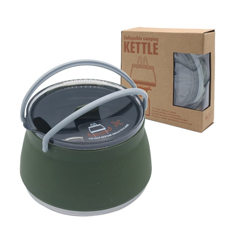 Outdoor Portable Kettle Folding Silicone Teapot Set thumbnail 7
