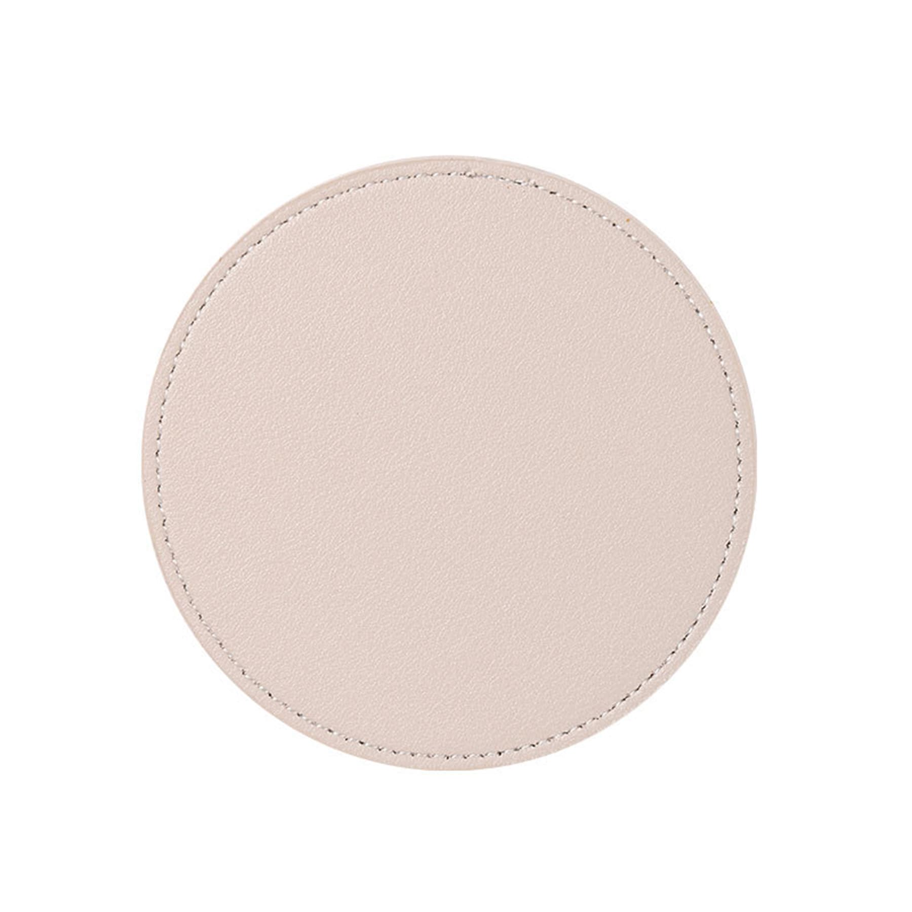 Leather 4-Round Coaster Set thumbnail 2