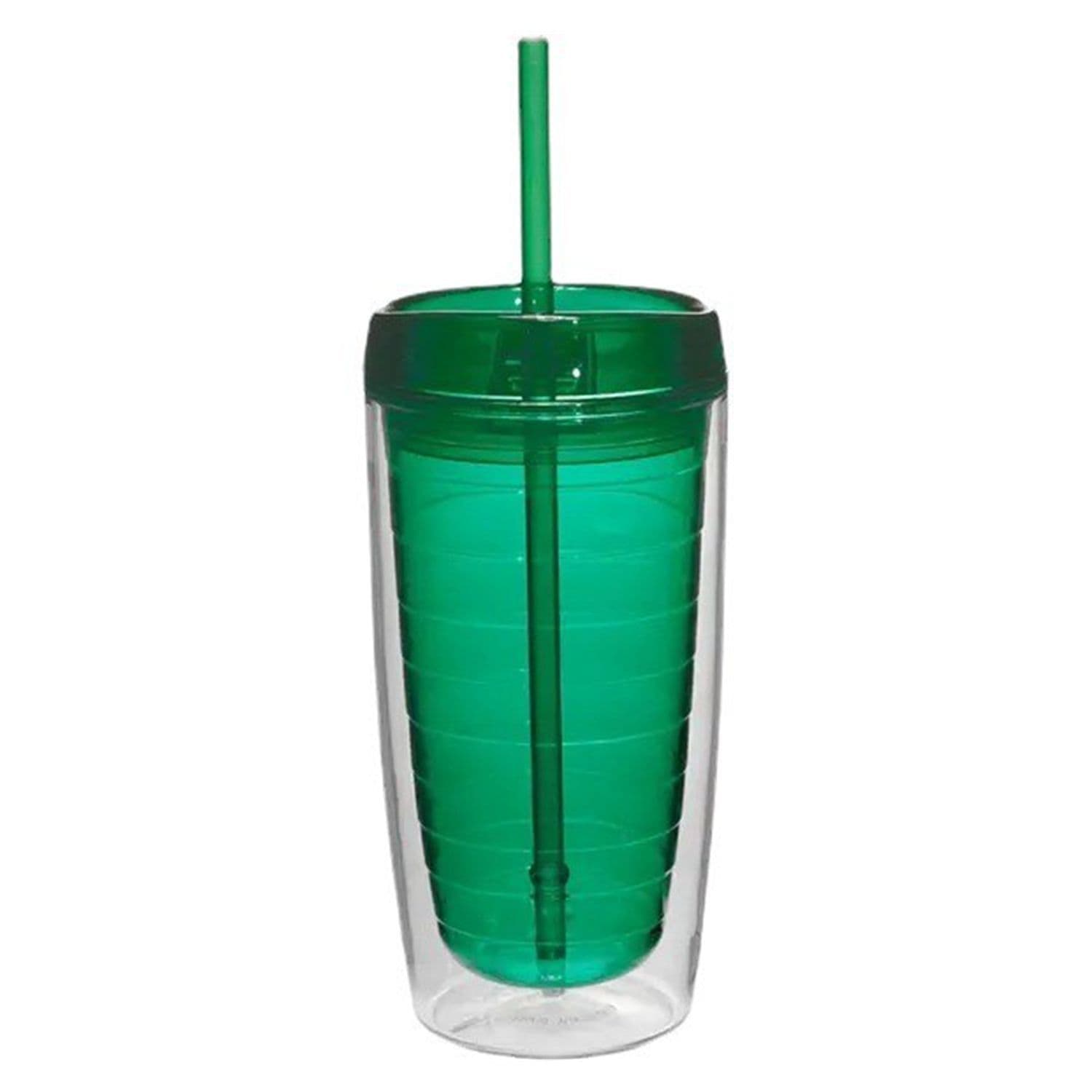 16 Oz Double Wall Reusable Acrylic Tumblers With Straw Lid thumbnail 7