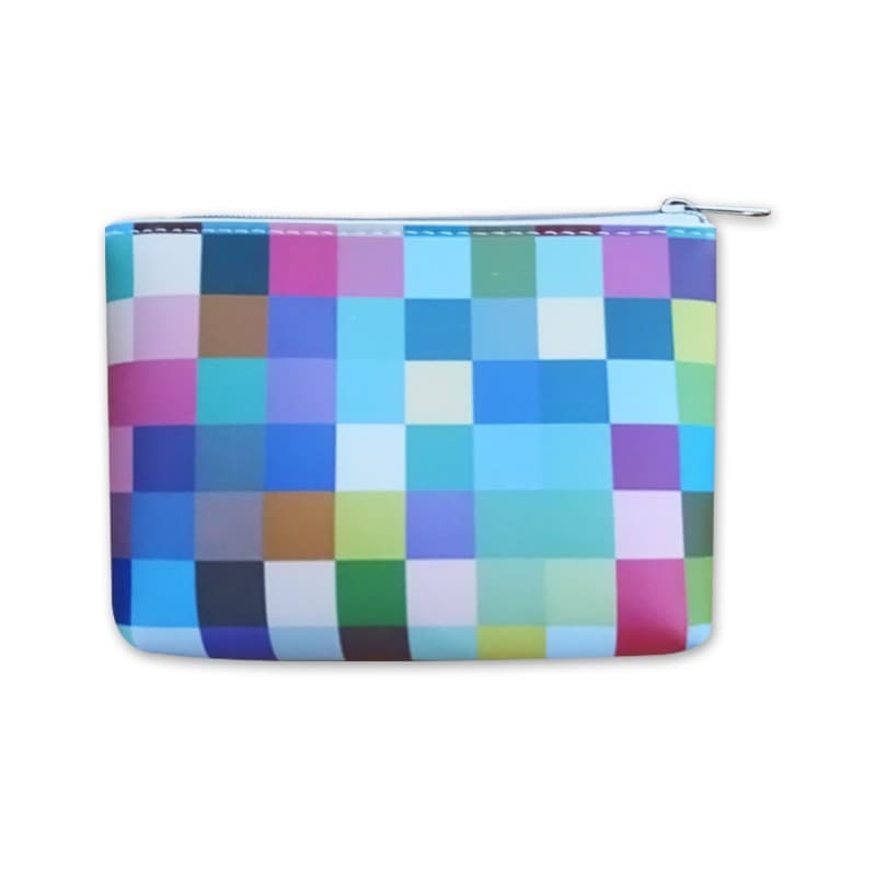 TPU Checkered Contrasting Color Makeup Bag thumbnail 3