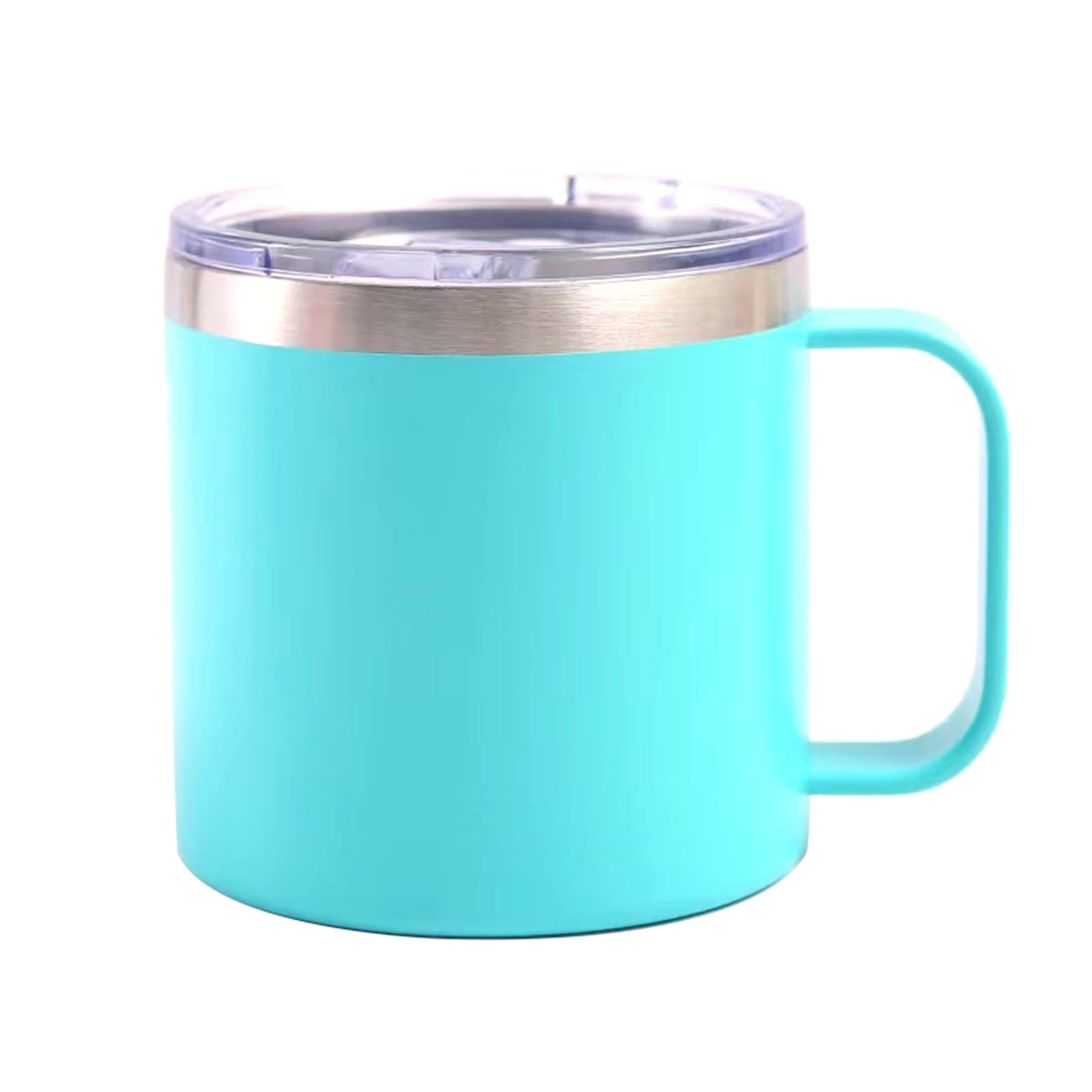 14Oz Stainless Steel Vacuum Camping Mug With Handle thumbnail 13