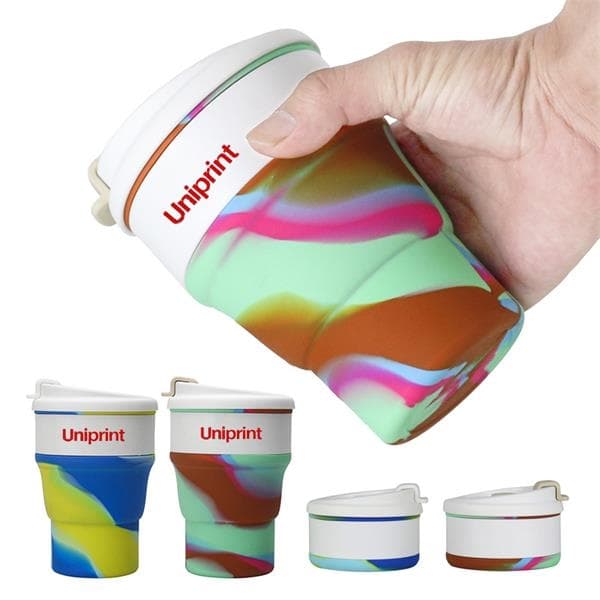 Silicone Folding Camping Cup Leak Proof BPA Free 18.5OZ thumbnail 7
