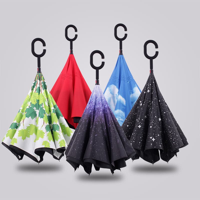 C-Shaped Handle Reverse Umbrella thumbnail 3