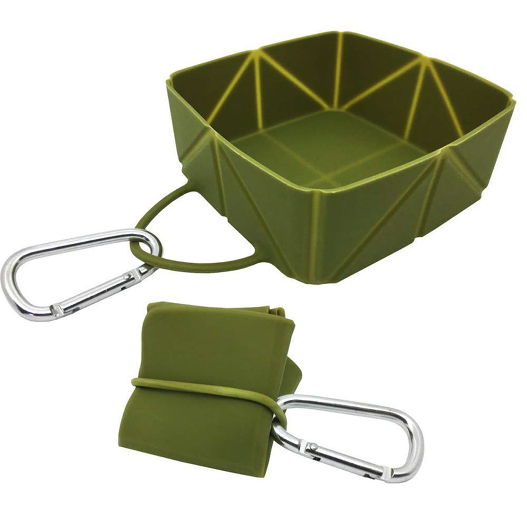 Silicone Collapsible Pet Bowl With Carabiner thumbnail 5