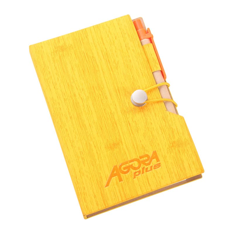 Customizable Woodgrain Notebook with Sticky Notes And Flags thumbnail 4