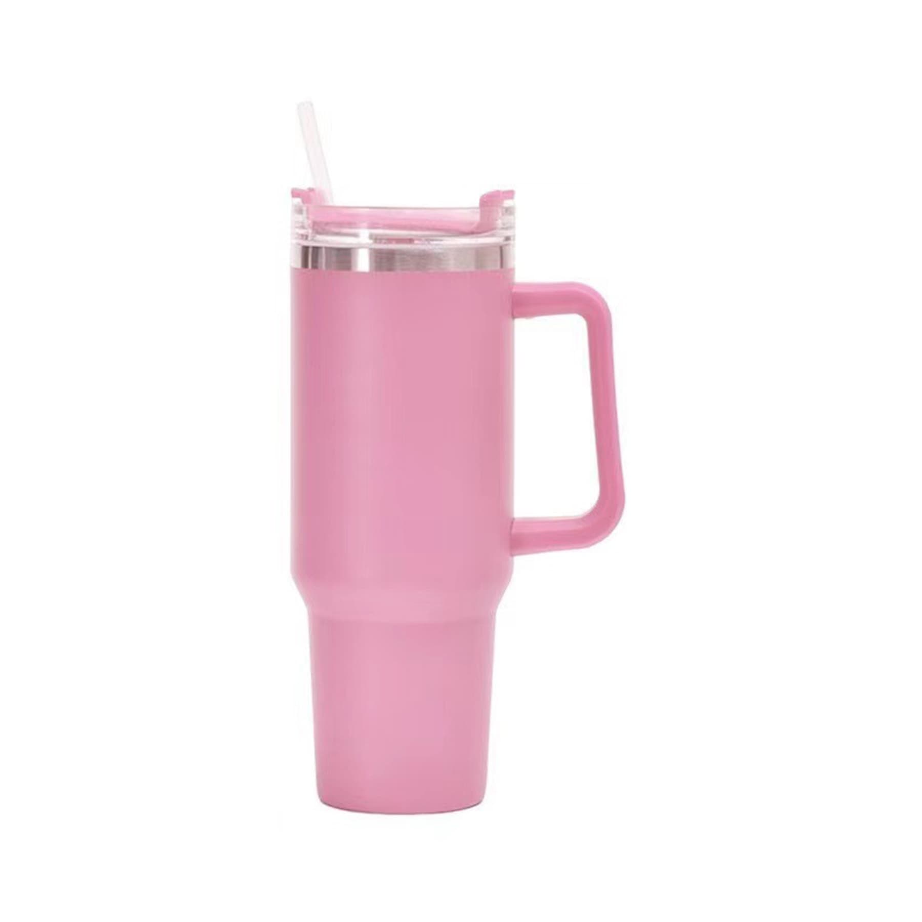 40Oz Custom Insulated Tumbler with Handle and Straw thumbnail 8