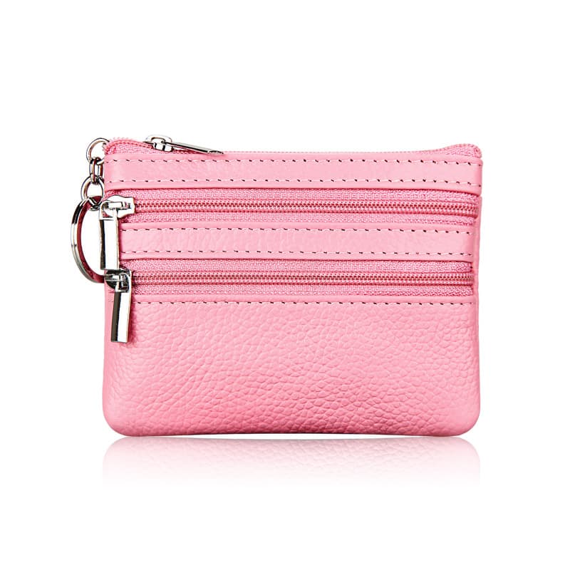 cowhide card money coin purses With Zipper Pocket thumbnail 7