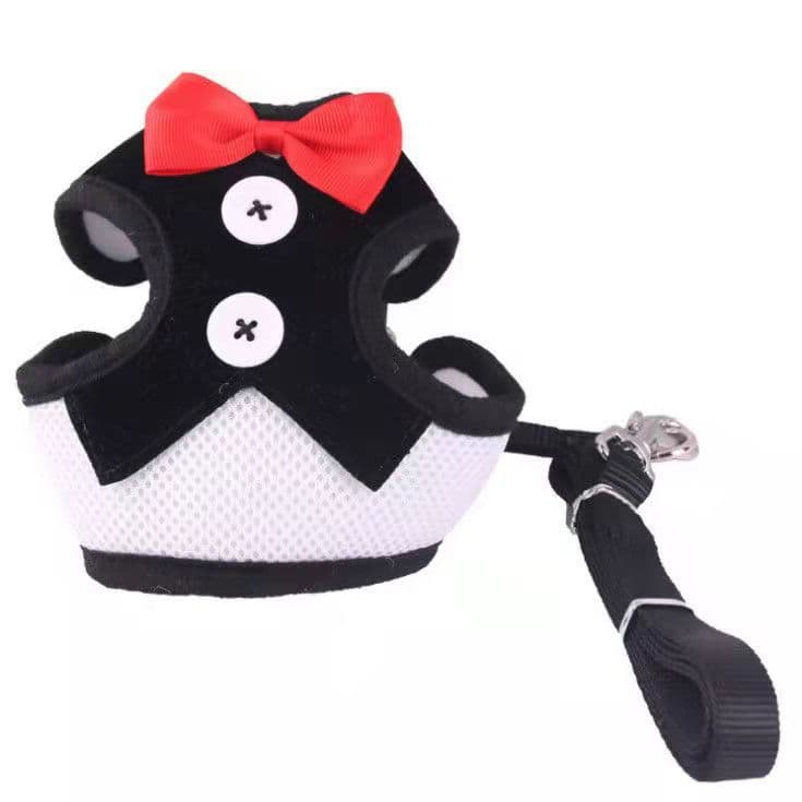 Elegant Bow Dog Collars Necktie Traction Rope Adjustable thumbnail 6