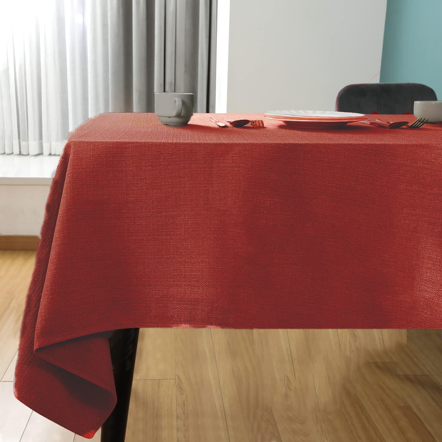 Nature Faux Linen Tablecloths Rectangle thumbnail 3