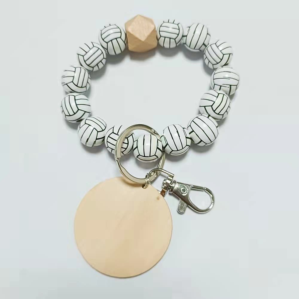 Wooden Ball Bracelet Keychain thumbnail 8