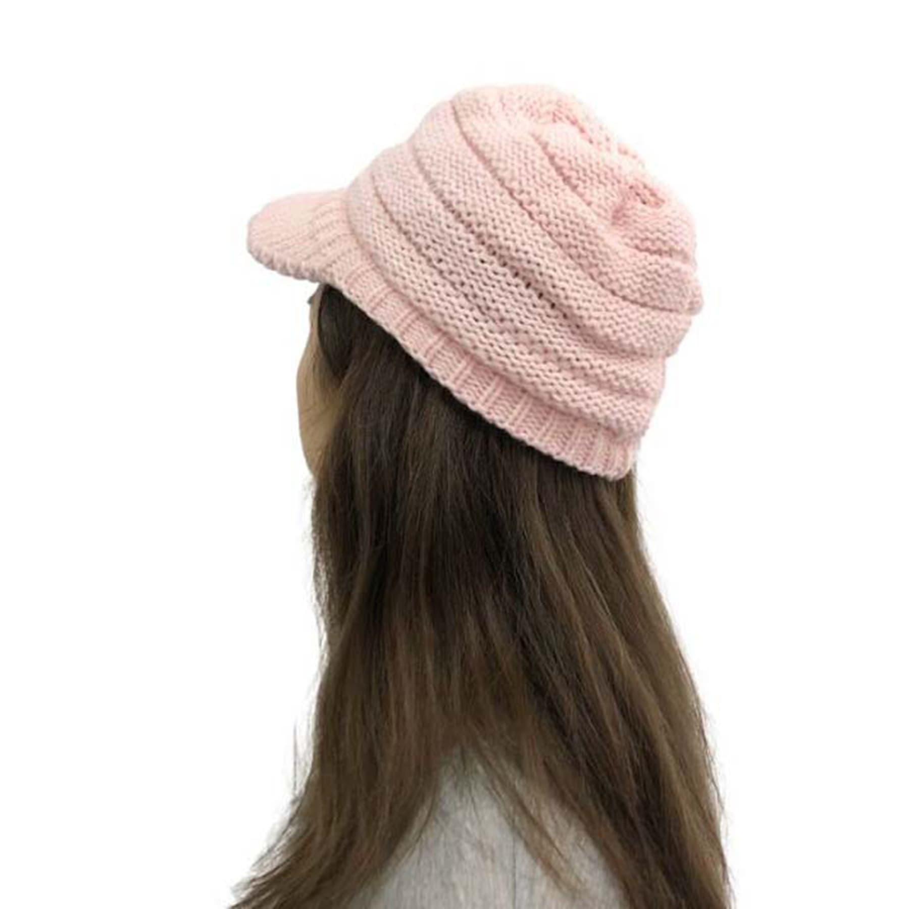 Knitted Baseball Cap With Pony Tail Hole thumbnail 4