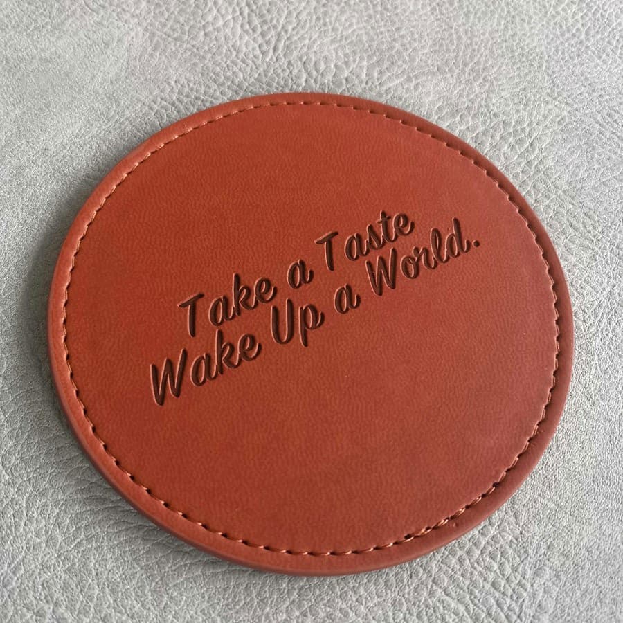PU Leather Round Coasters Drink Mat thumbnail 8