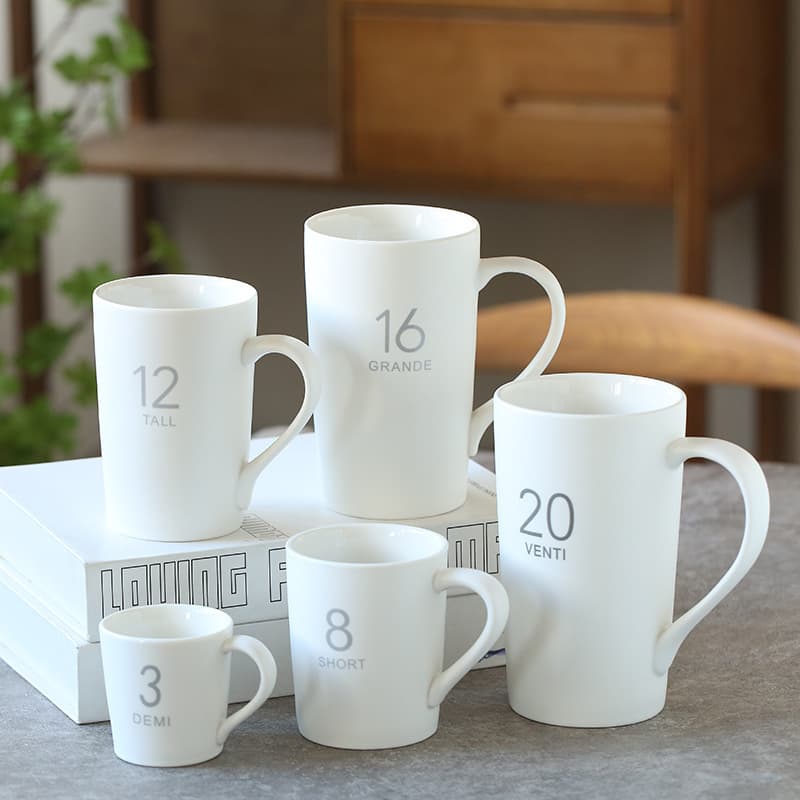 Custome ceramic office coffee mug with wood lid thumbnail 3