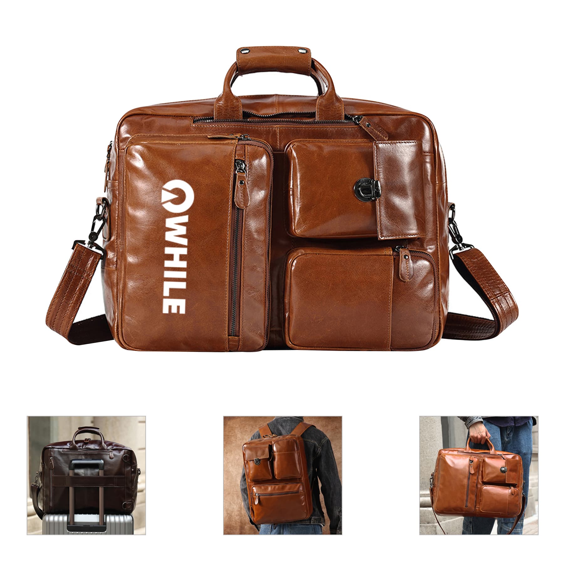 Vintage 17 Inch Laptop Crossbody Shoulder Bag