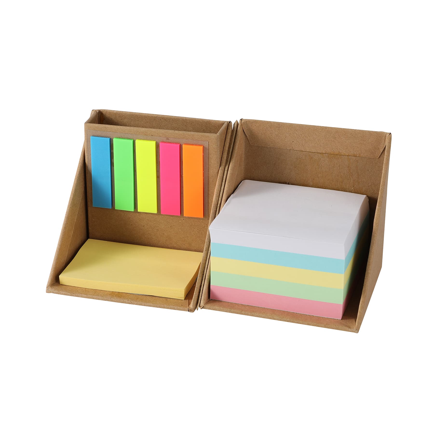 Foldable Paper Cubes Sticky Notes & Tabs Box W/ Pen Holder thumbnail 3
