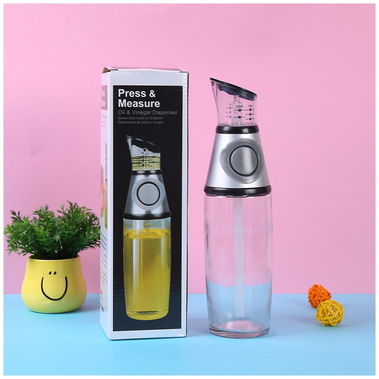 17oz  Glass Oil Dispenser Bottle thumbnail 4