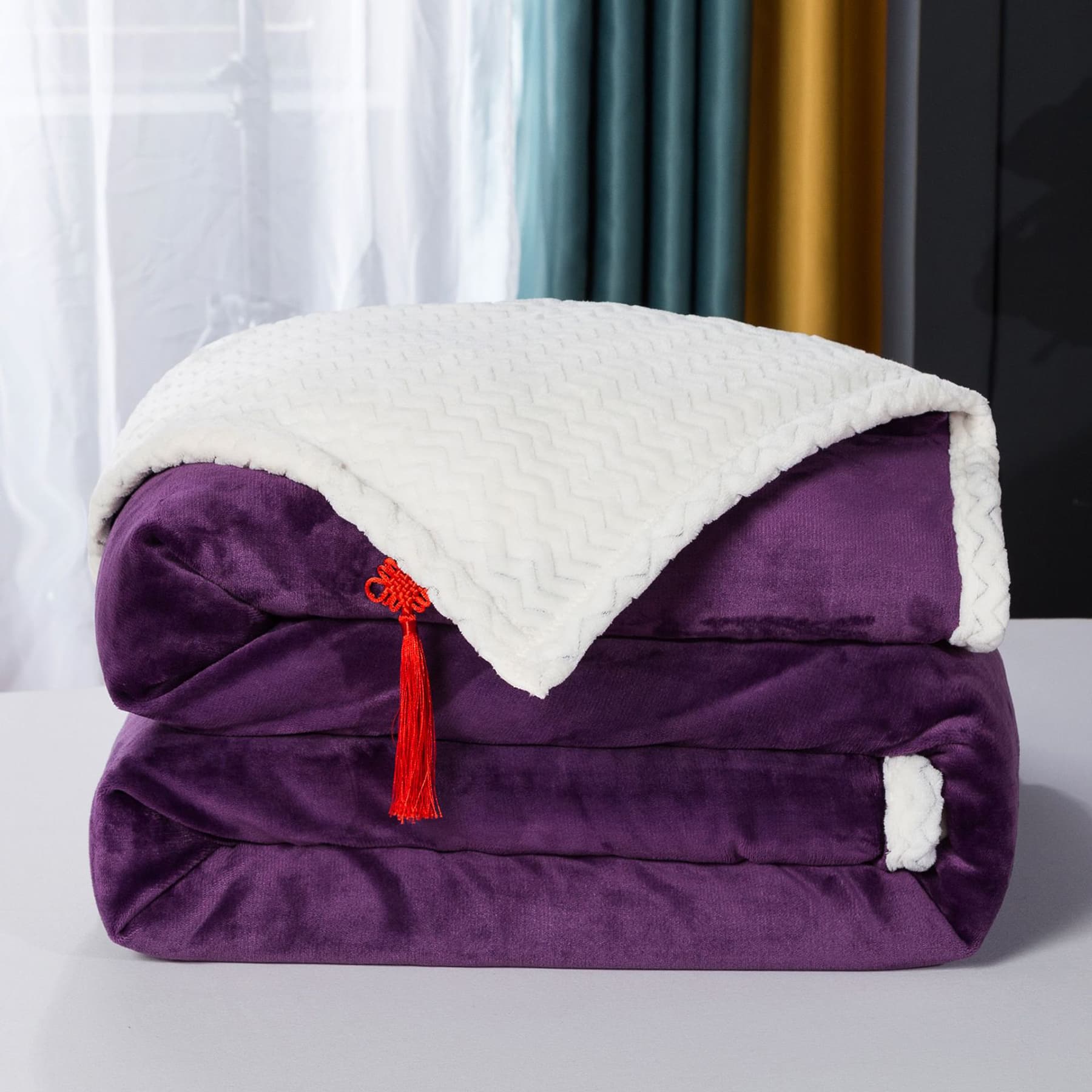 Sherpa Fleece Bed Blanket
