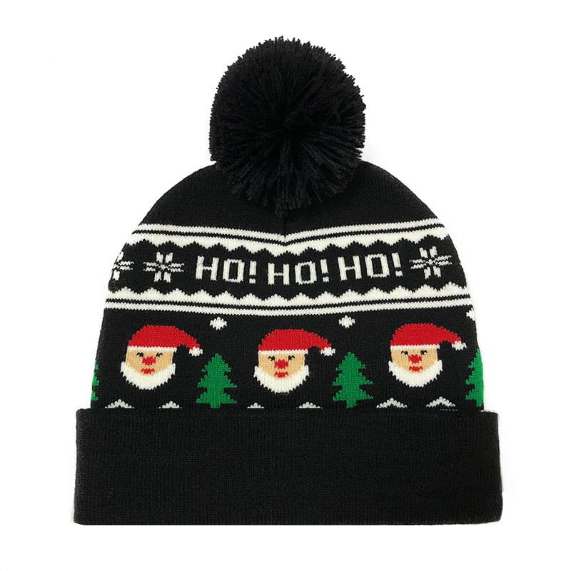 Xmas Christmas Beanie Hat Knit Cap Scarf Set thumbnail 5