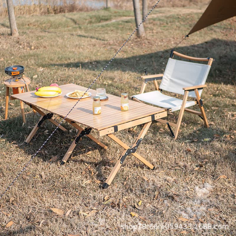 Wood Outdoor Picnic Camping Portable Folding Tables thumbnail 3