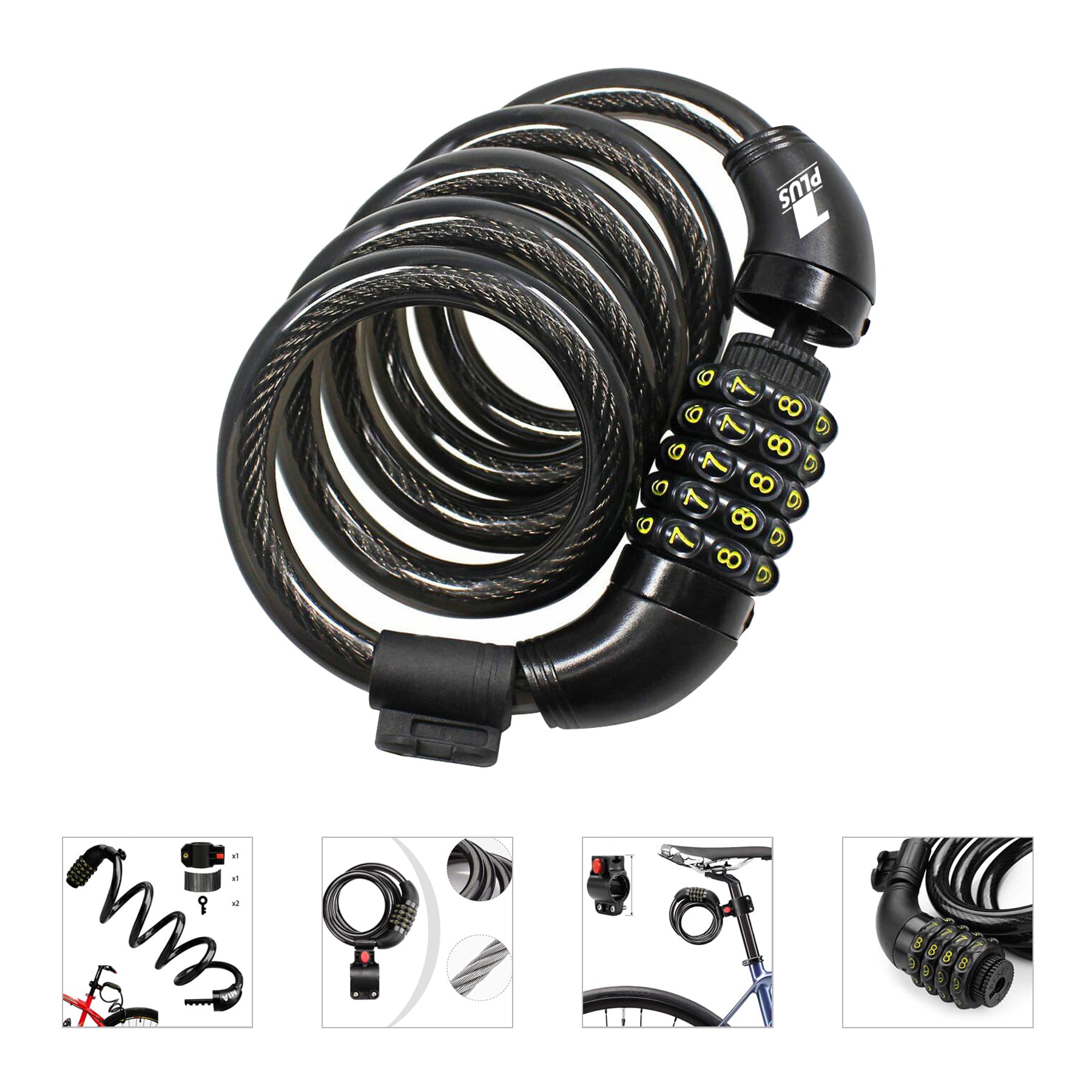 Bike Lock Cable With Combination
