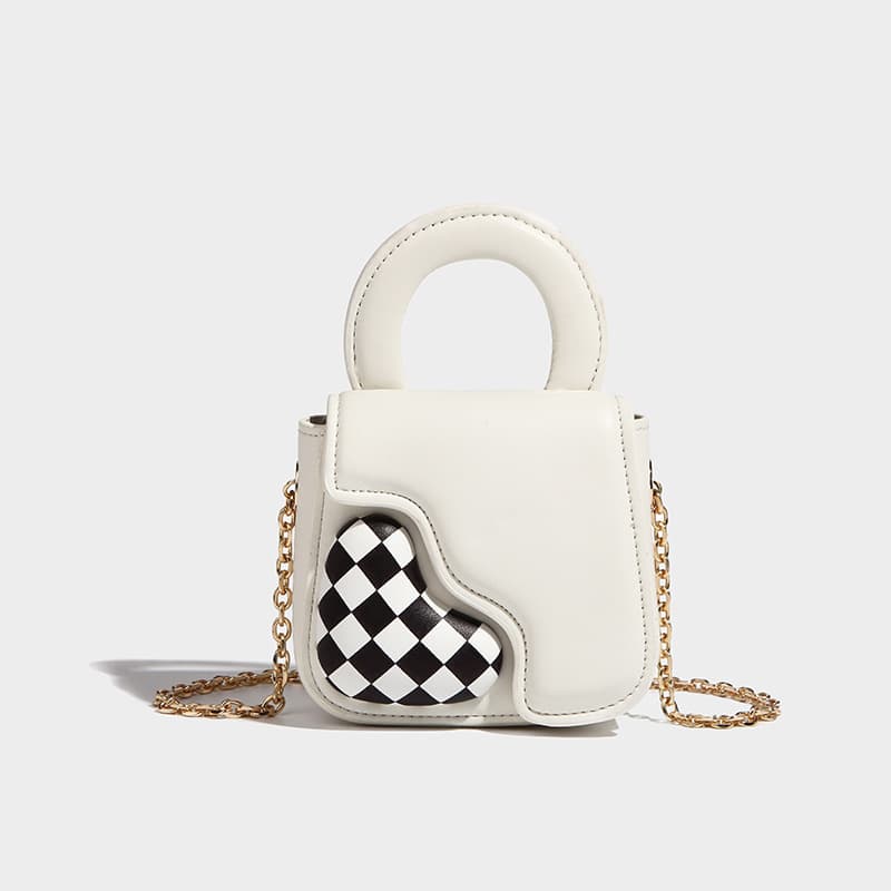 PU Leather Chain Love Shaped Crossbody Bag thumbnail 2