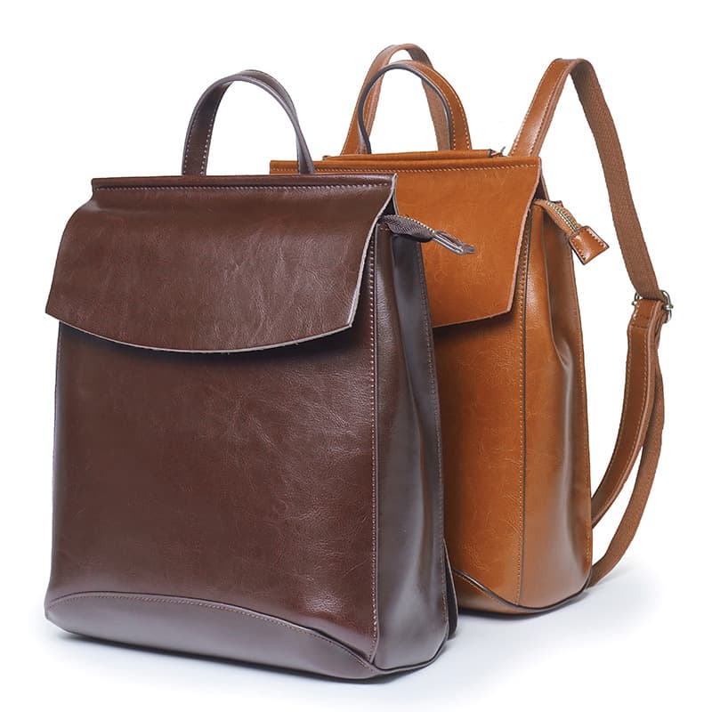 Genuine leather women’s bag backpack