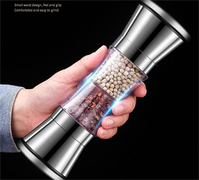 2 in 1 Salt and Pepper Shakers Manual Grinder thumbnail 2