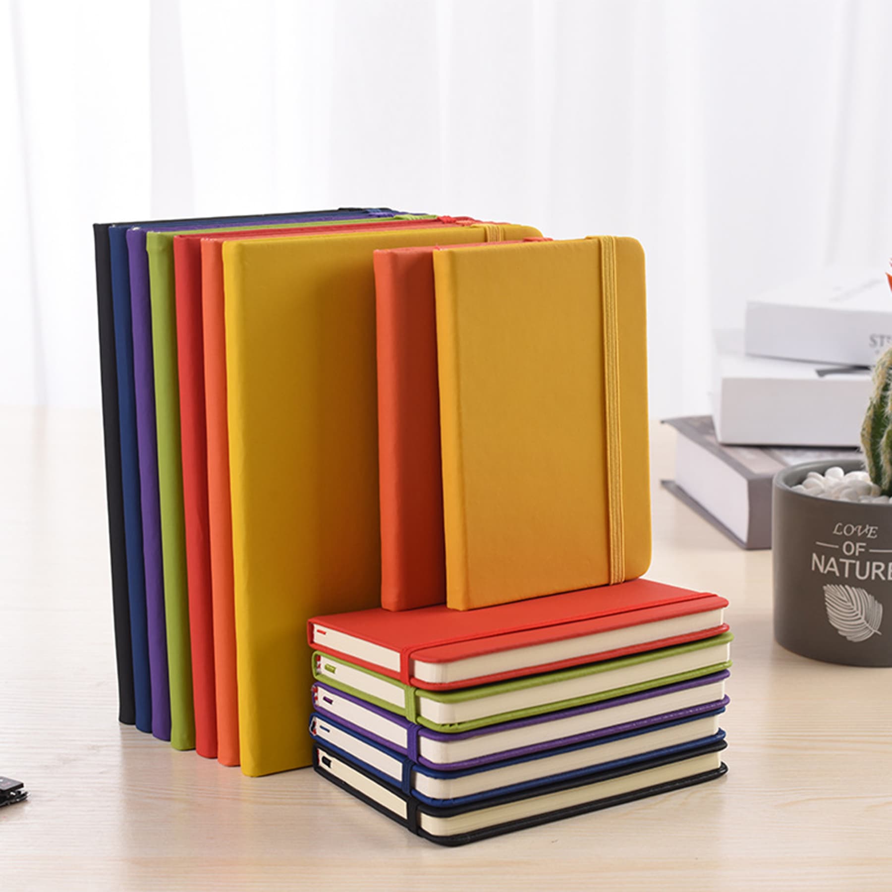 A6 Soft Touch Pocket Journal Notebook W/ Elastic Band  thumbnail 13