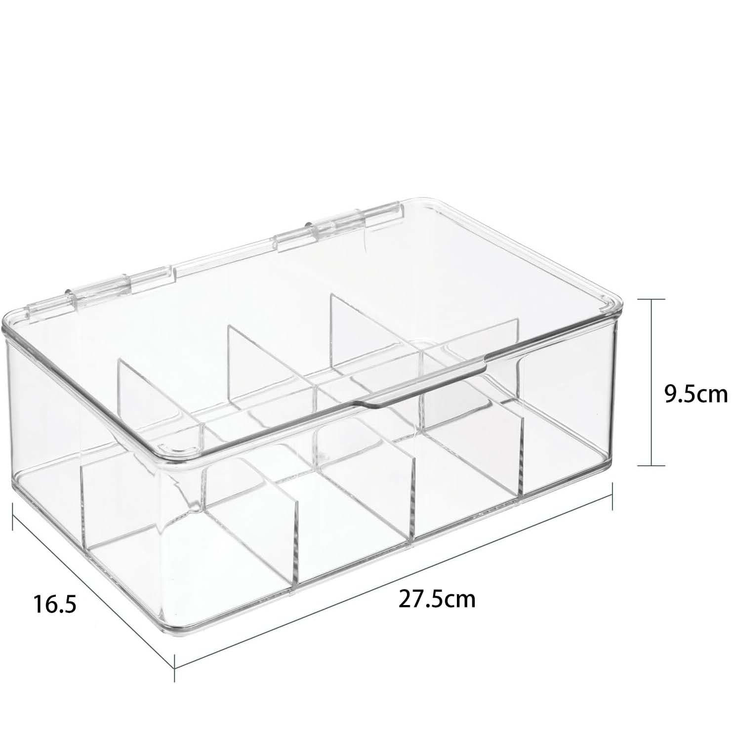 Plastic Tea Bag Divided Storage Organizer Container Box thumbnail 5
