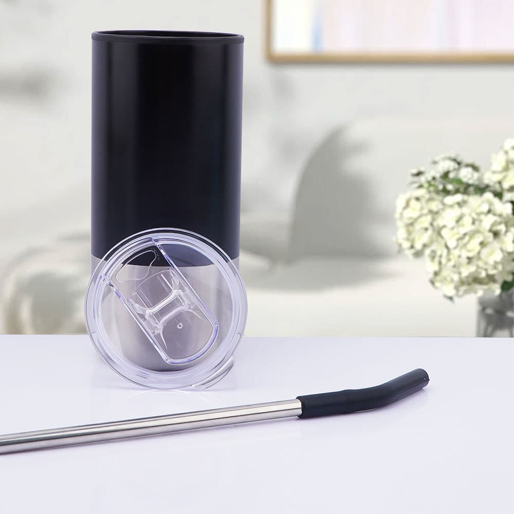 16 oz Stainless Steel Tumbler with Straw thumbnail 7