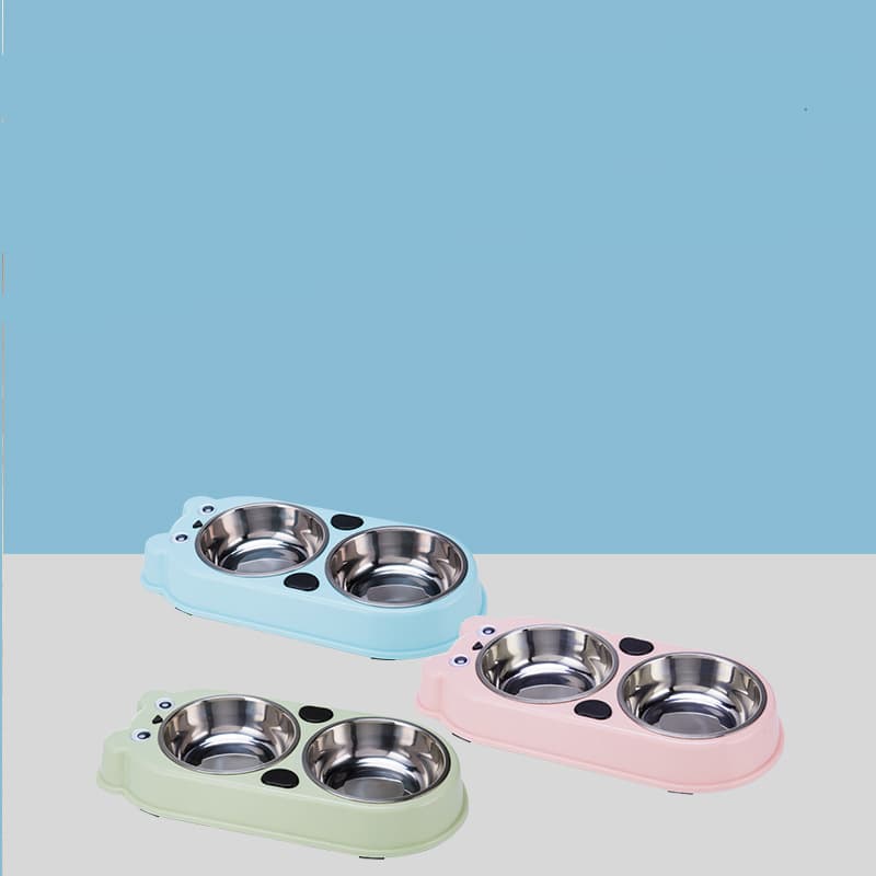 Dog Cat Double Premium Stainless Steel Pet Bowl thumbnail 2
