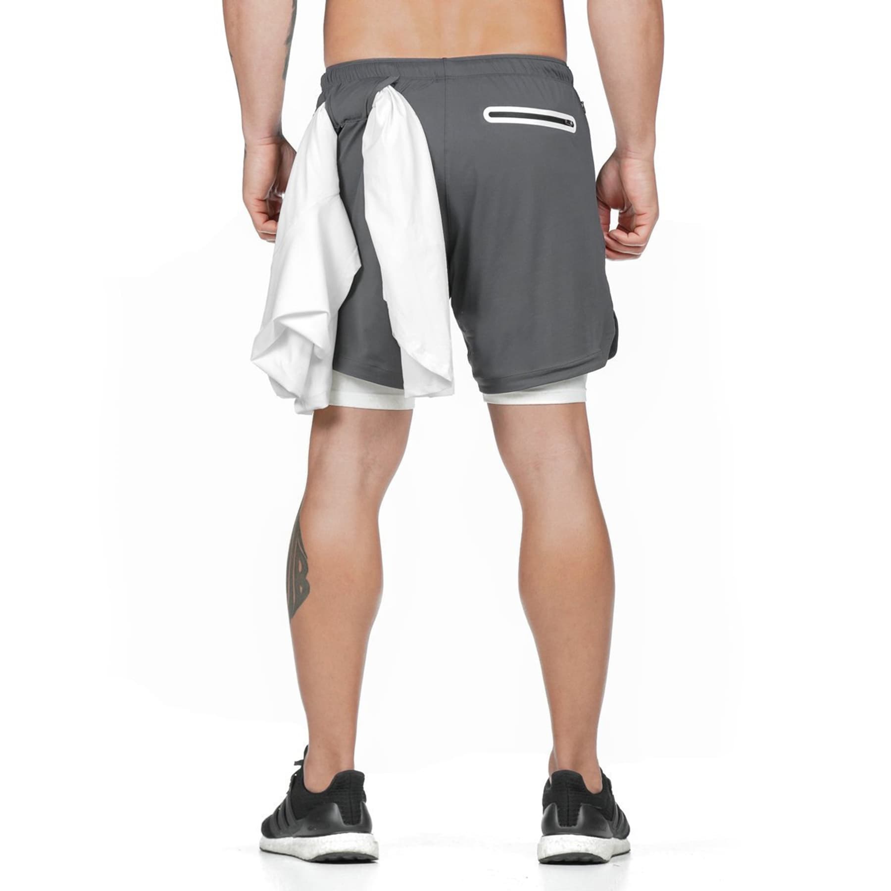 Men'S 2 In 1 Sport Quick Dry Short Pants With Phone Pocket thumbnail 15