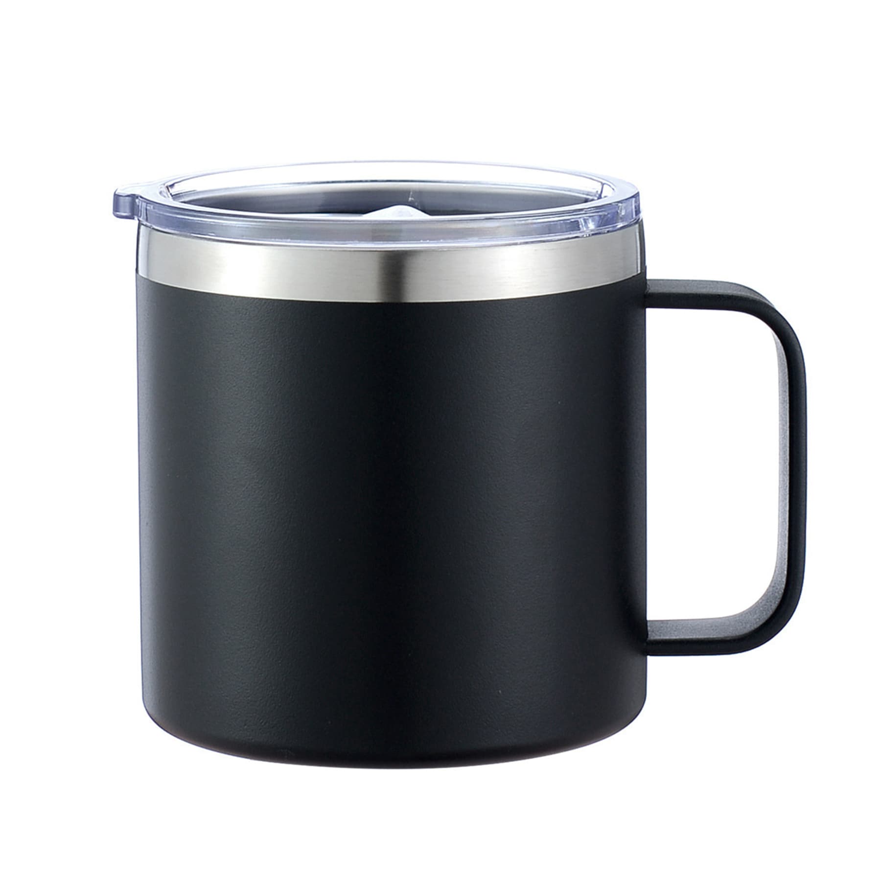14Oz Stainless Steel Vacuum Camping Mug With Handle thumbnail 9
