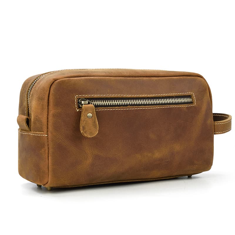 Toilet Genuine Leather Large Capacity Storage Bag thumbnail 5