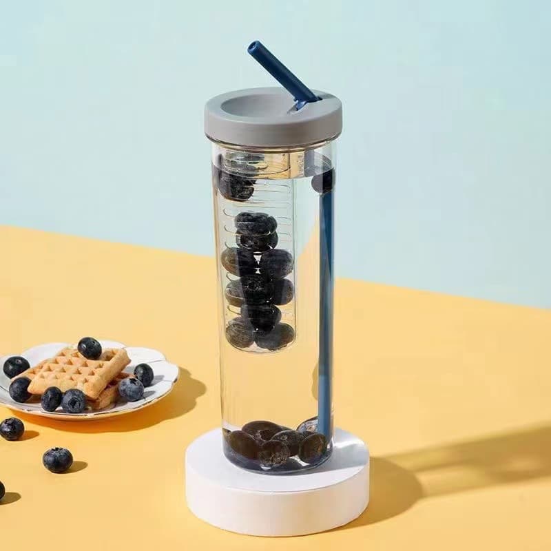 Fruit Infuser Water Bottles With Straw thumbnail 4