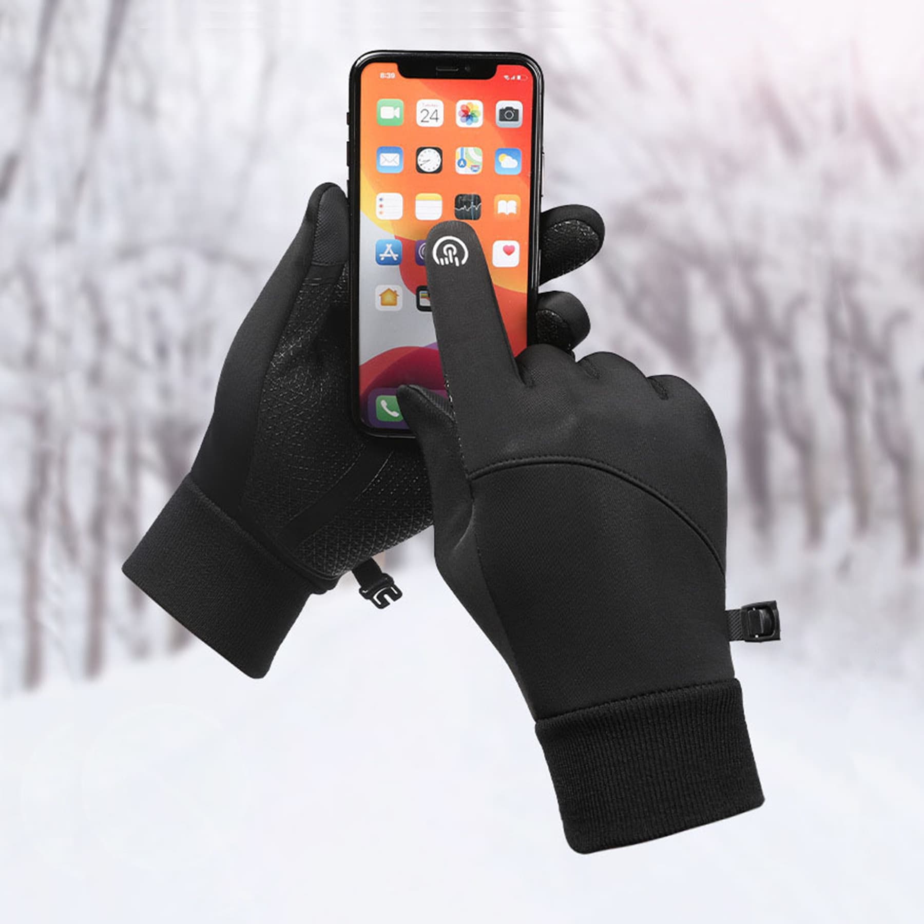 Touch Screen Fleece Warmer Gloves thumbnail 4