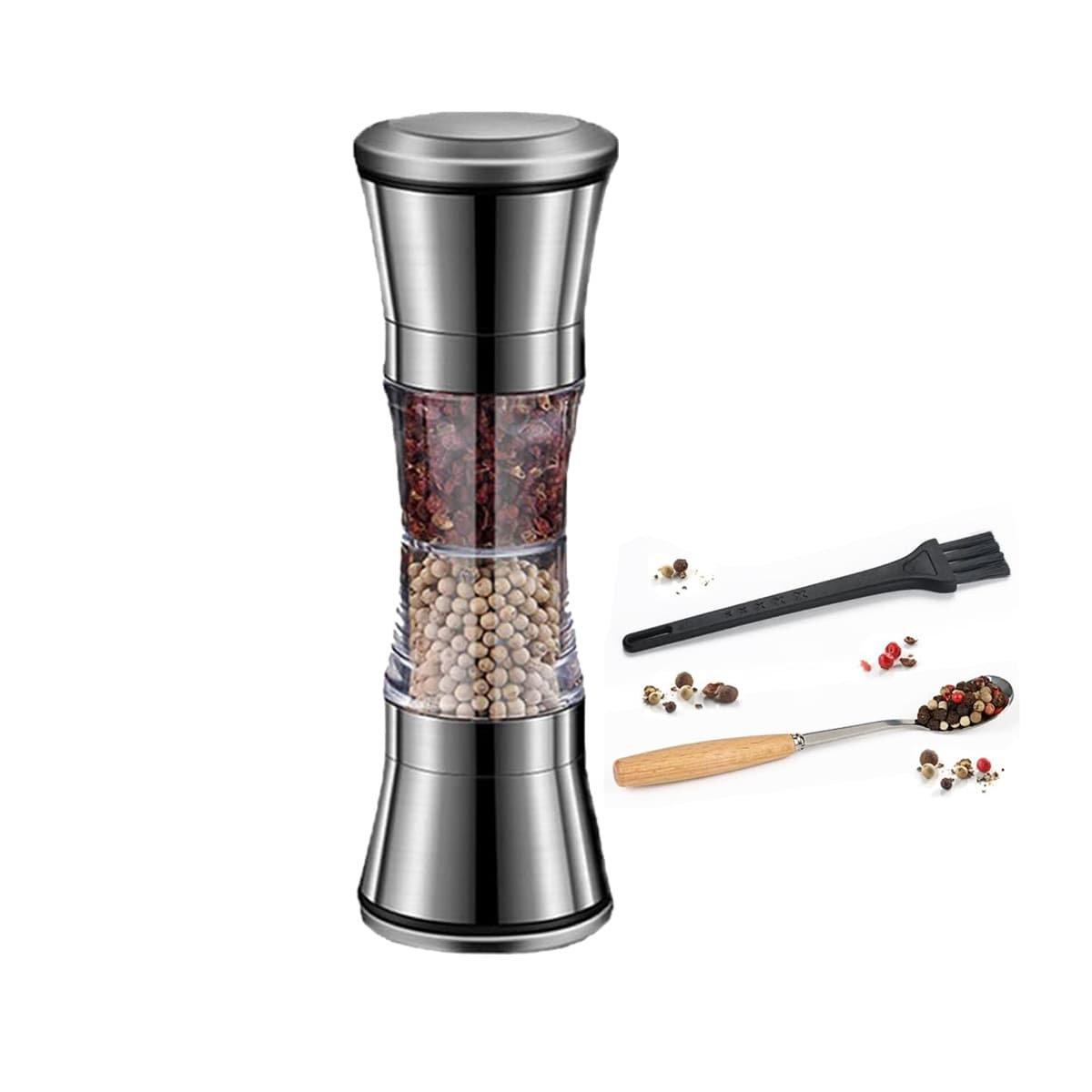 2 in 1 Salt and Pepper Shakers Manual Grinder thumbnail 3